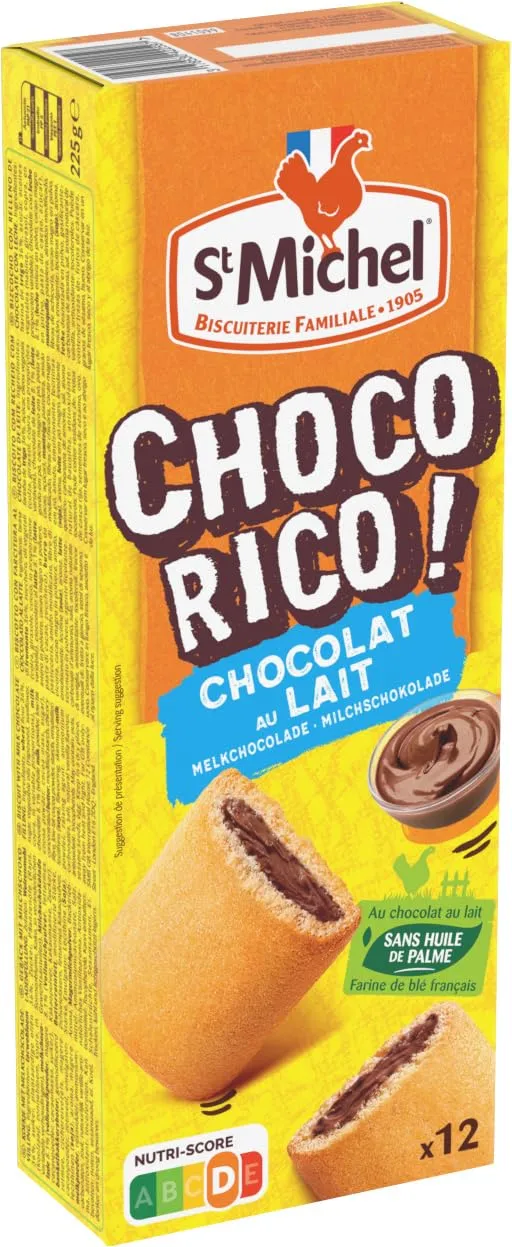 st-michel-chocorico-chocolat-au-lait-g-teaux-225g-x12 image 1