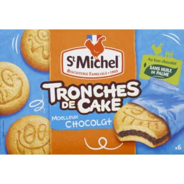 st-michel-tronches-de-cake-au-chocolat-bo-te-de-6x175g image 1