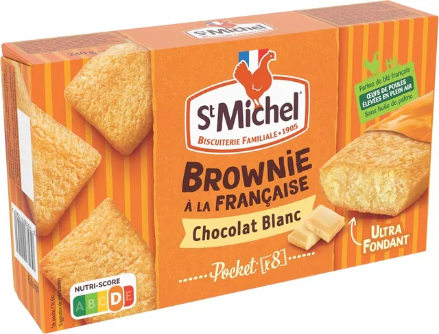 st-michel-cocotte-brownies-chocolat-blanc-individuels-8-sachets-240g image 1