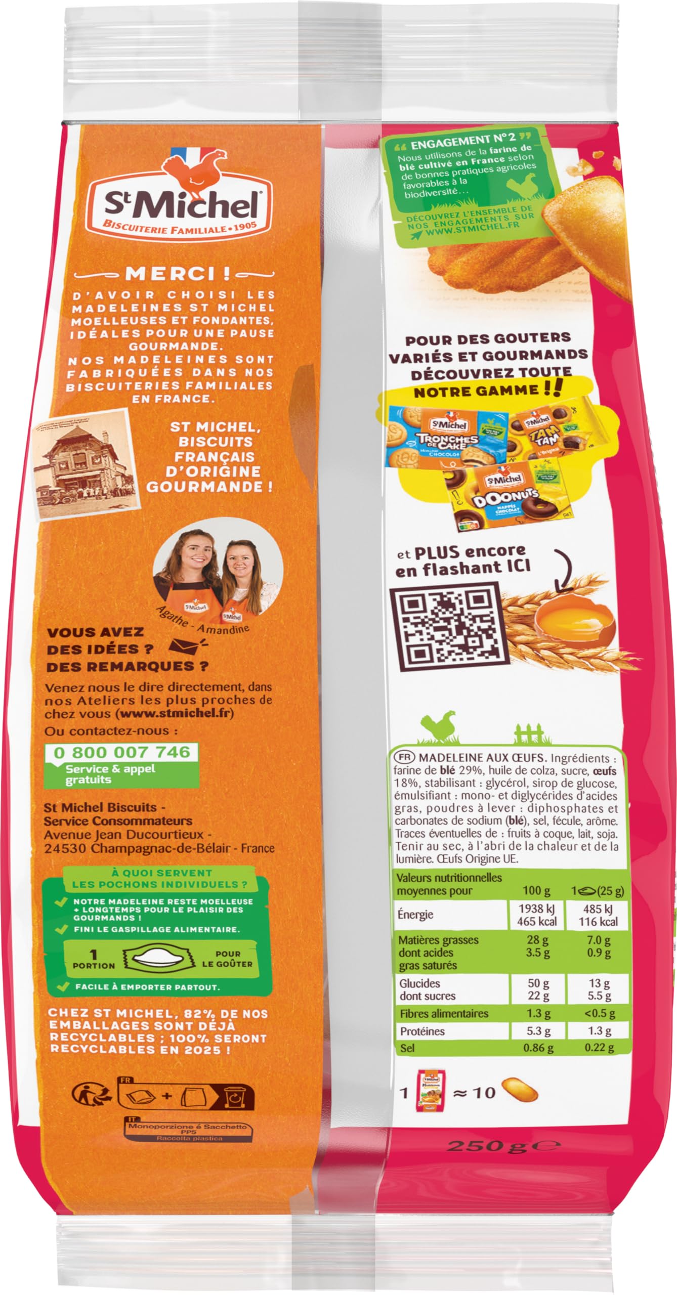 st-michel-madeleines-moelleuses-natures-sachets-individuels-250g image 4