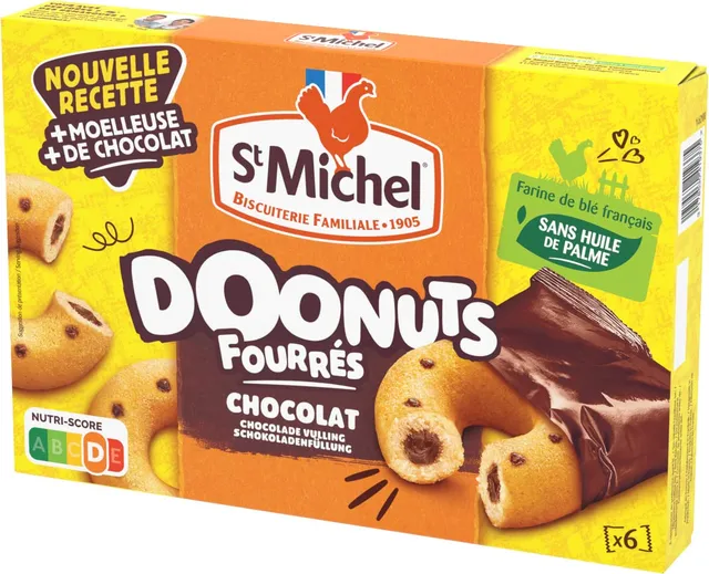 st-michel-doonuts-fourr-s-au-chocolat-au-lait-180g image 1