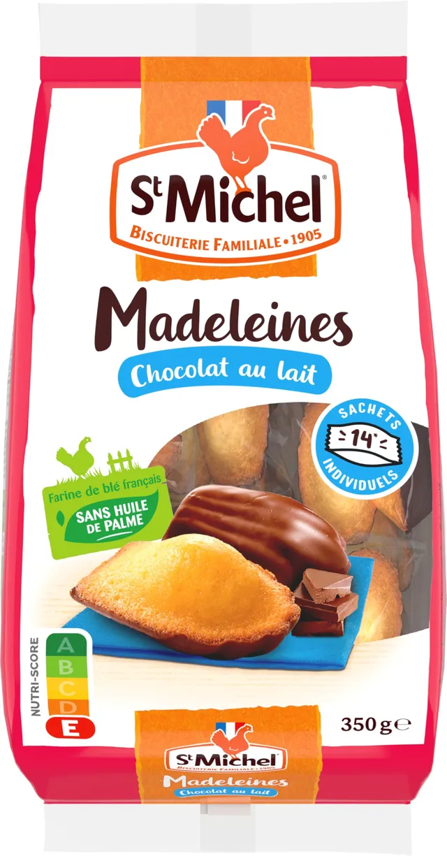 st-michel-madeleines-moelleuses-napp-es-chocolat-350g-x14-sachets image 1