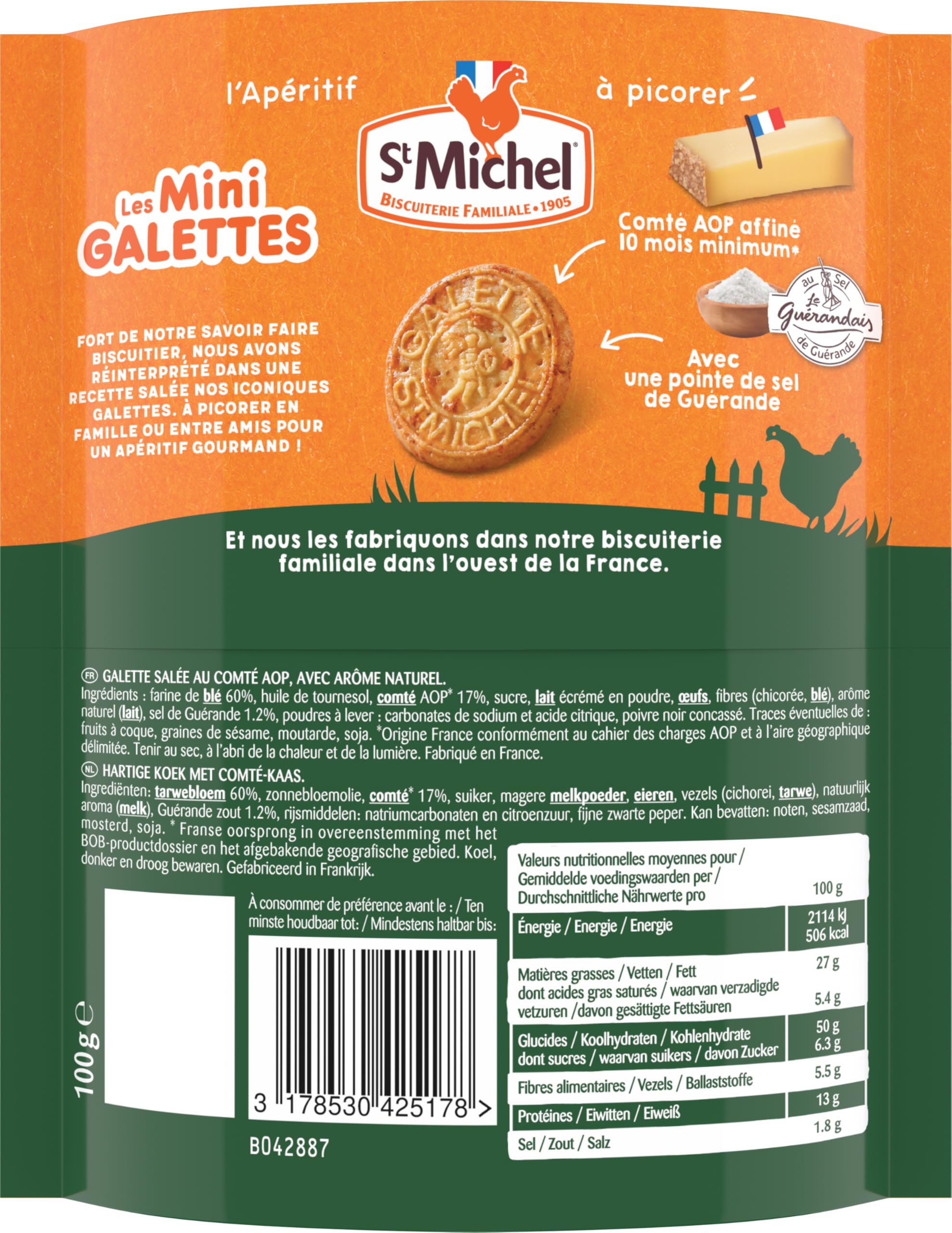 st-michel-mini-galettes-au-comt-aop-sel-de-gu-rande-100-g image 3