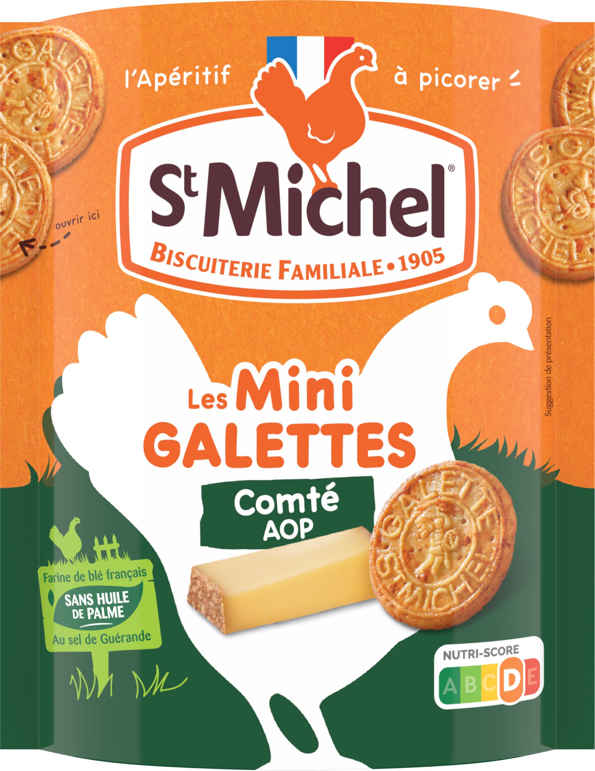 st-michel-mini-galettes-au-comt-aop-sel-de-gu-rande-100-g image 2