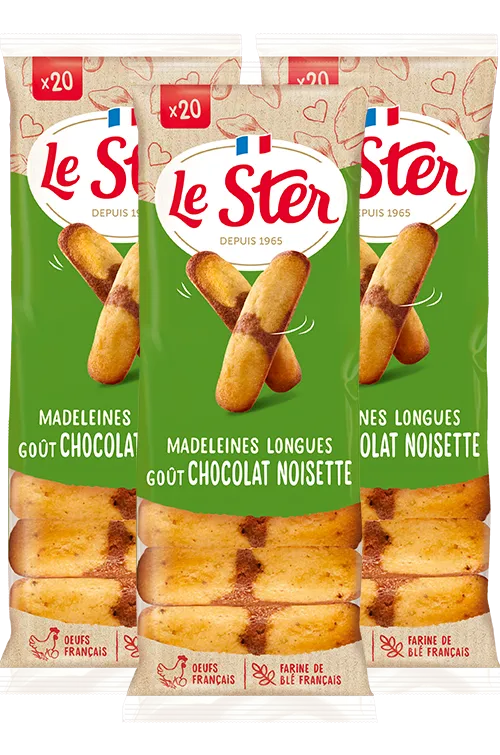 le-ster-le-p-tissier-madeleines-longues-go-t-chocolat-noisette-lot-de-3-x-20 image 1
