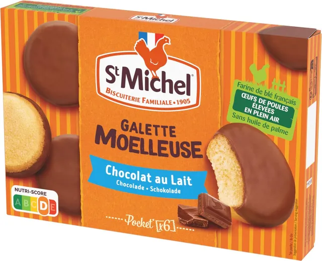 st-michel-galette-moelleuse-chocolat-au-lait-180g-x9 image 1