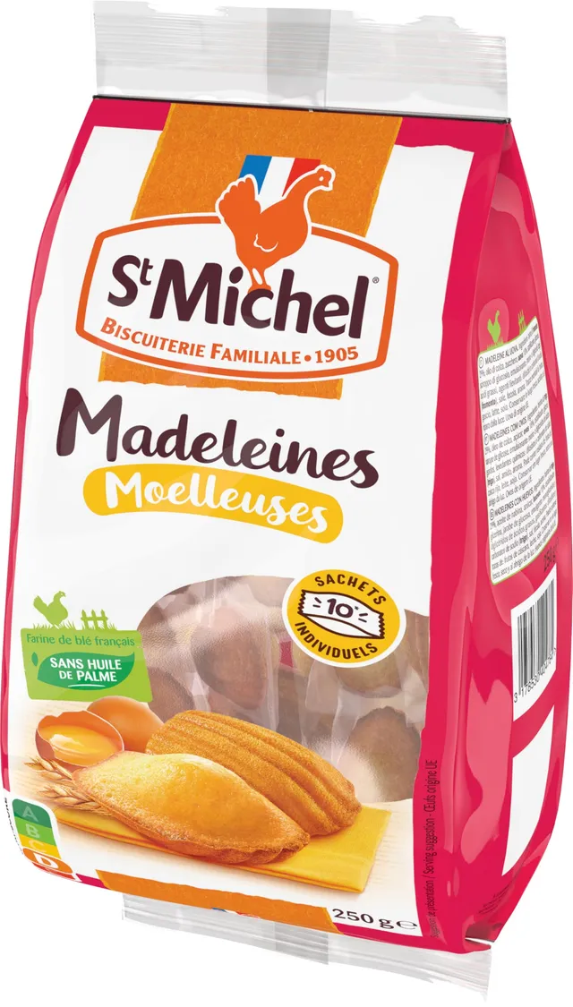 st-michel-madeleines-moelleuses-natures-sachets-individuels-250g image 1