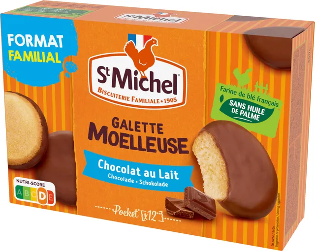 st-michel-galettes-moelleuses-au-chocolat-au-lait-360g-format-familial image 1
