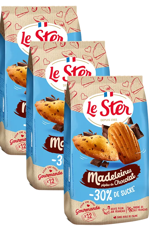 le-ster-le-p-tissier-madeleines-aux-p-pites-de-chocolat-30-de-sucre-lot-de-3-x-1 image 1