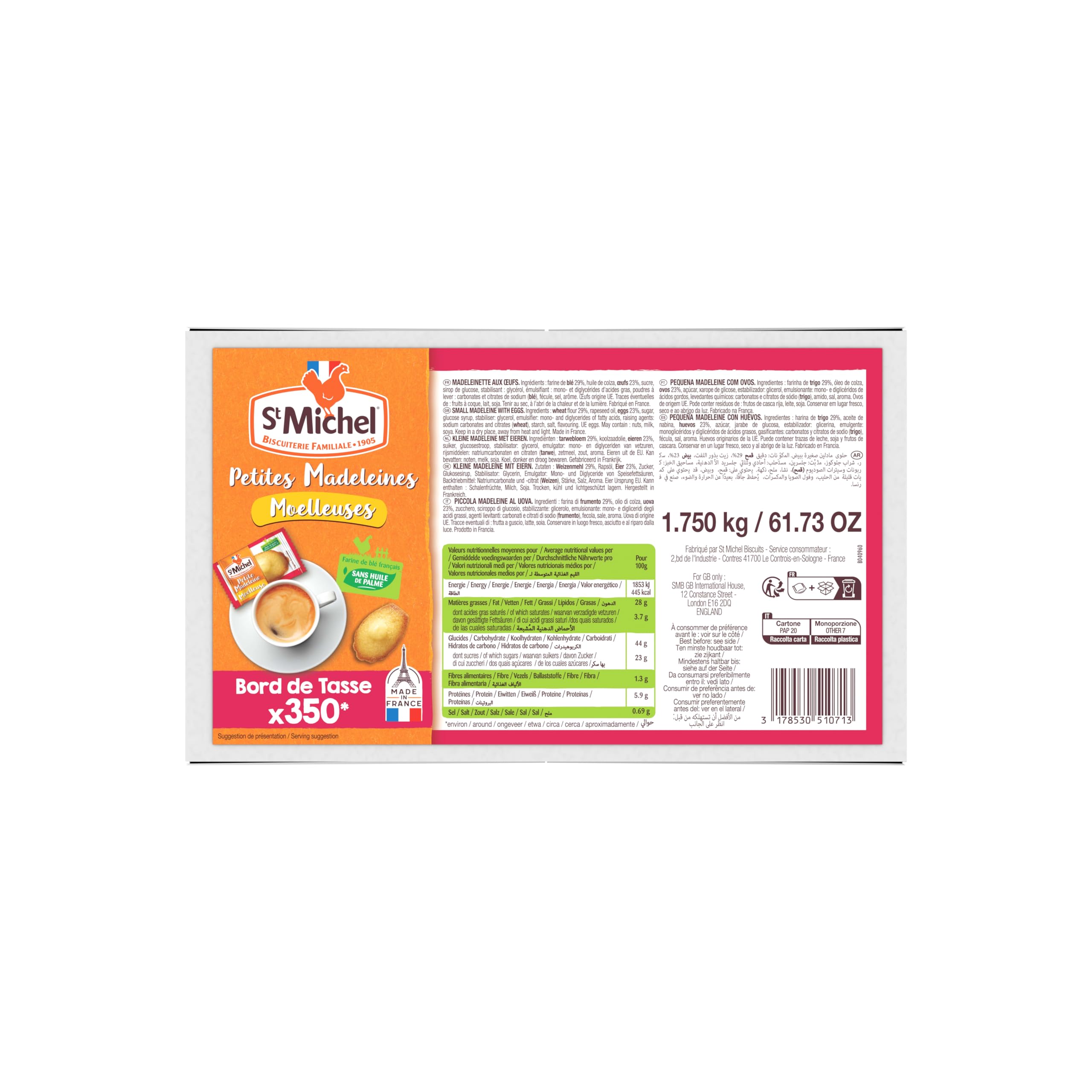 st-michel-la-petite-madeleine-mini-madeleines-moelleuses-350-x-5g-1750g image 2