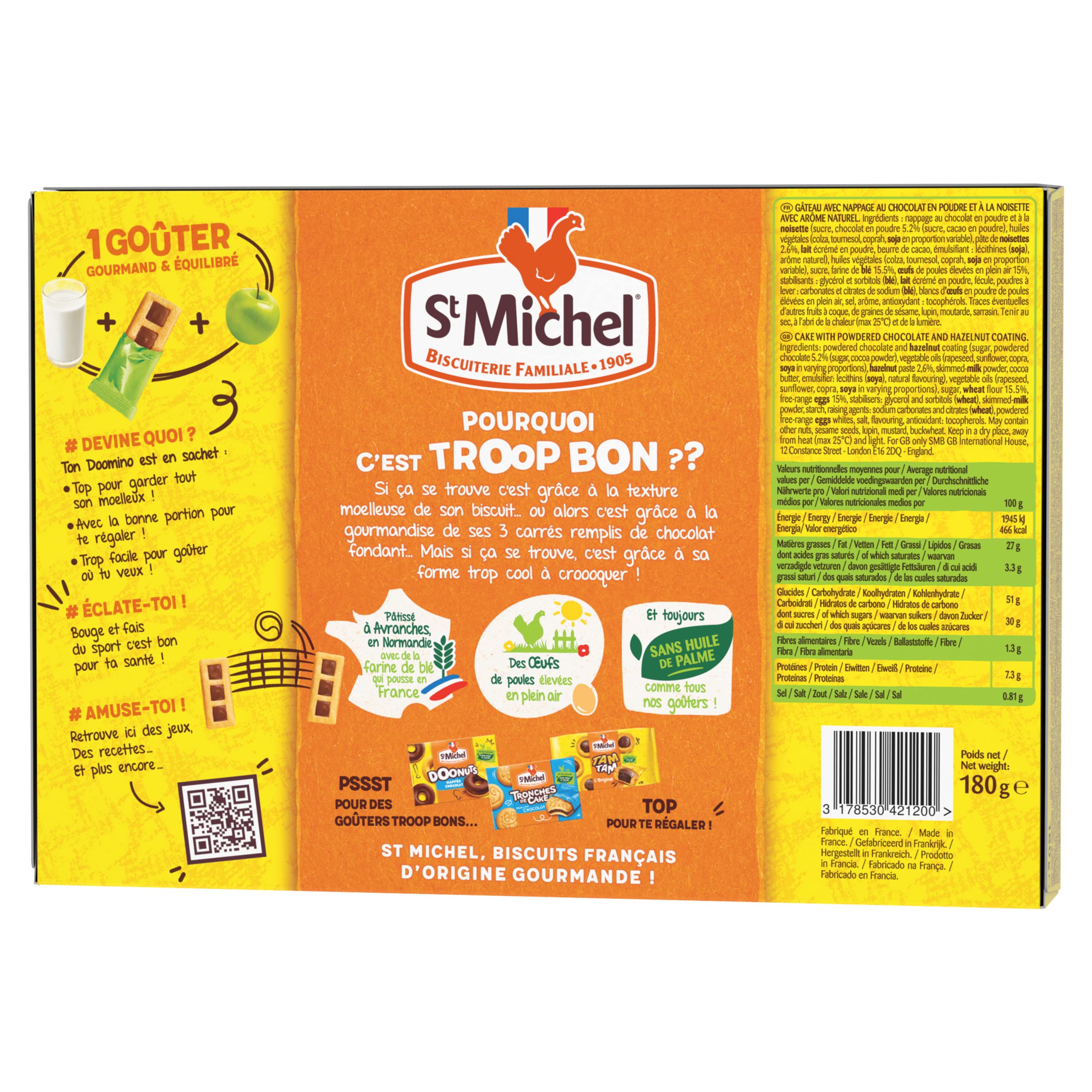 st-michel-doomino-chocolat-noisettes-moelleux-180g image 2