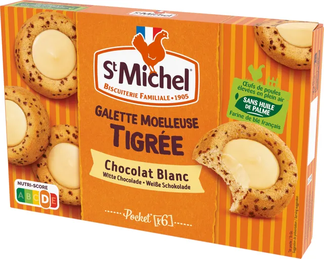 st-michel-galettes-moelleuses-tigr-es-chocolat-blanc-180g image 1