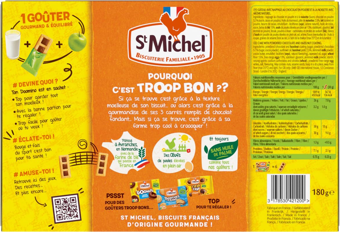 st-michel-doomino-chocolat-noisette-biscuits-180g-x9 image 3