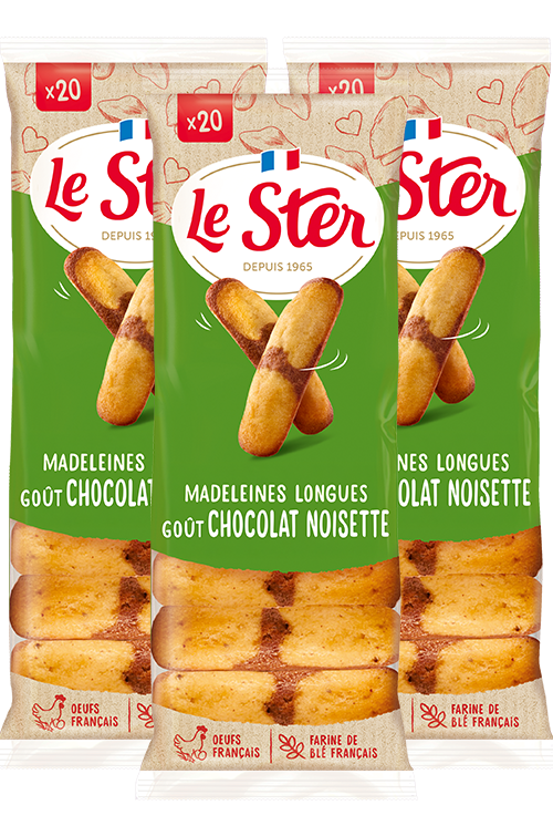 le-ster-le-p-tissier-madeleines-longues-go-t-chocolat-noisette-lot-de-3-x-20 image 1