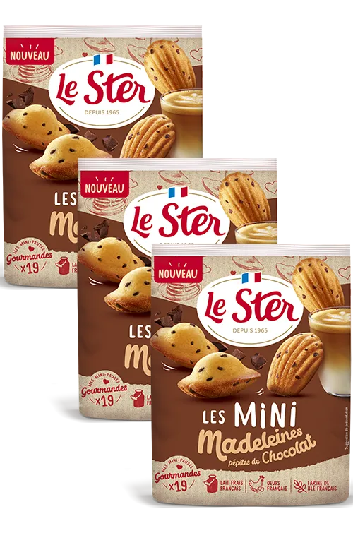 le-ster-le-p-tissier-mini-madeleines-p-pites-de-chocolat-lot-de-3-x-19 image 1