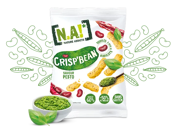 n-a-crisp-bean-basilic-snack-souffl-haricot-pinto-pesto-50g image 1