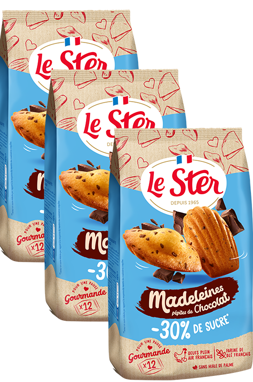 le-ster-le-p-tissier-madeleines-aux-p-pites-de-chocolat-30-de-sucre-lot-de-3-x-1 image 1