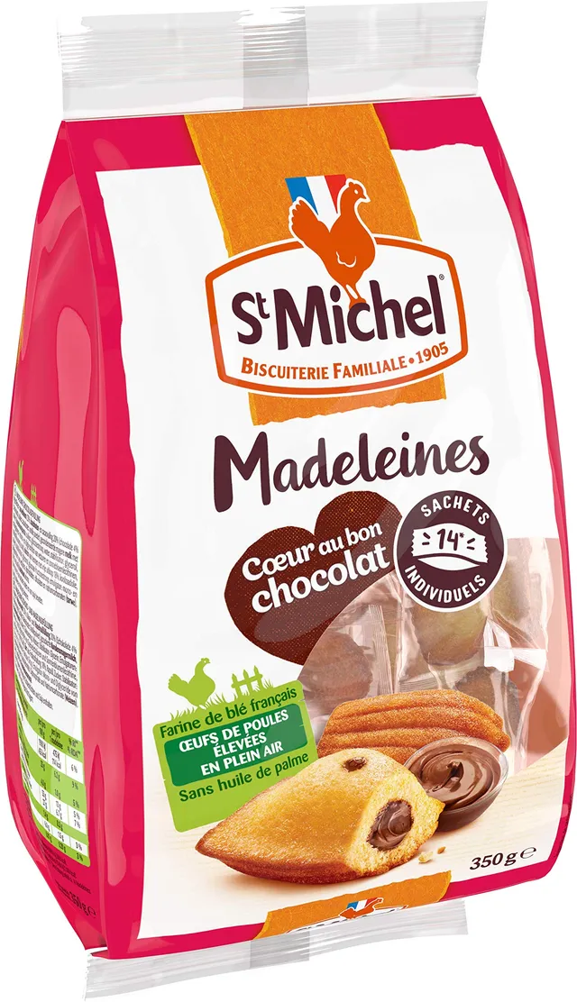 st-michel-madeleines-fourr-es-chocolat-350g-x14-sachets image 1