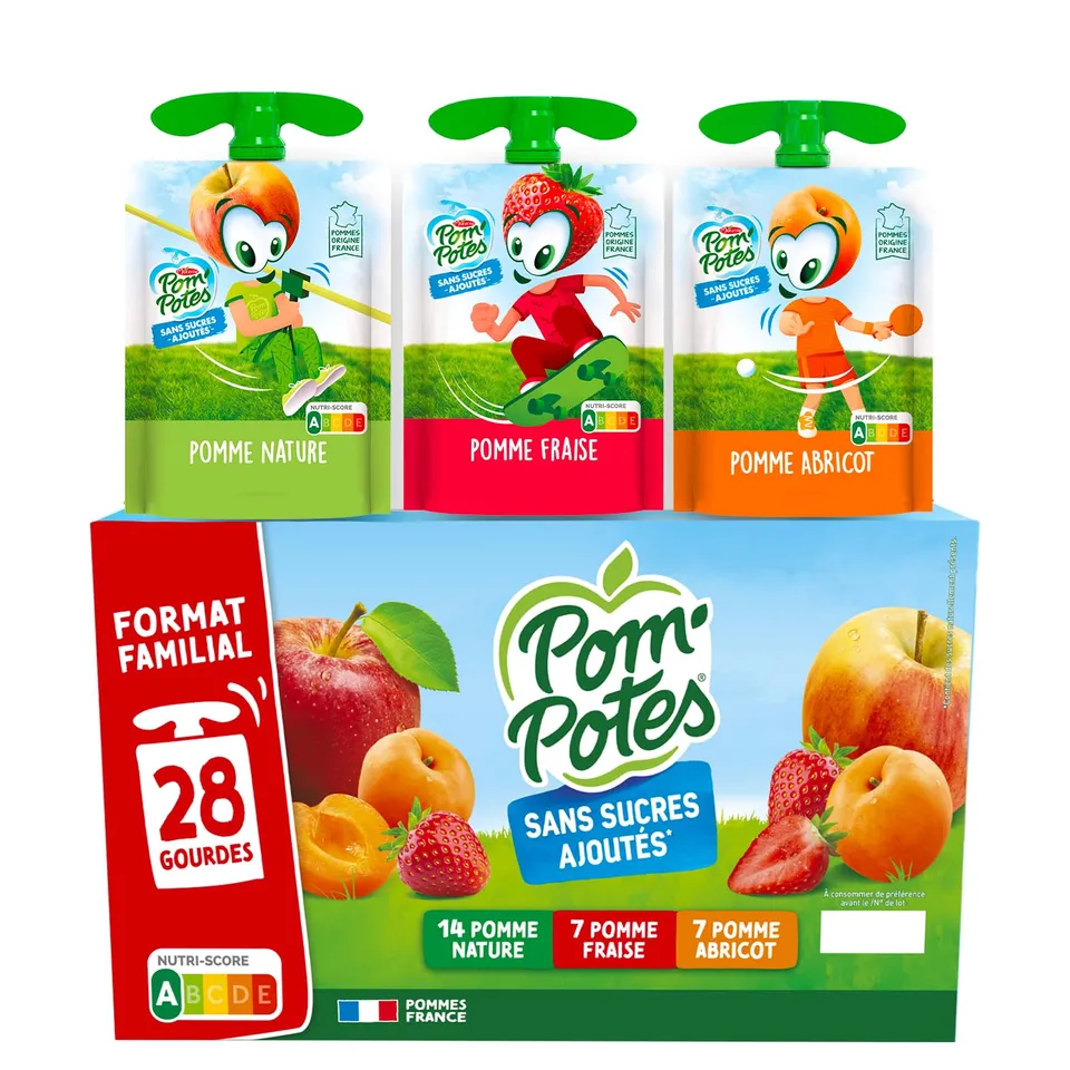 pom-potes-compote-sans-sucres-ajout-s-pomme-fraise-abricot-28x90g image 1