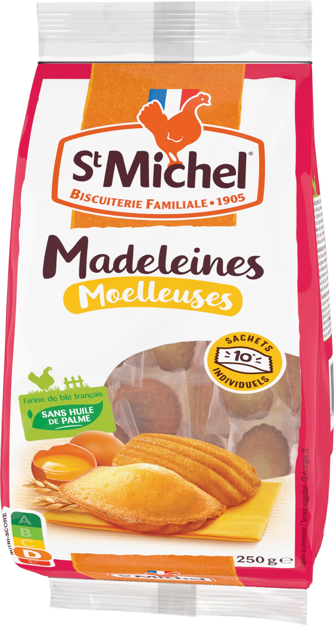 st-michel-madeleines-moelleuses-natures-sachets-individuels-250g image 2