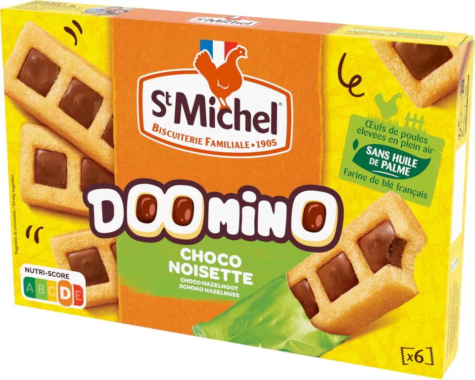 st-michel-doomino-chocolat-noisette-biscuits-180g-x9 image 1
