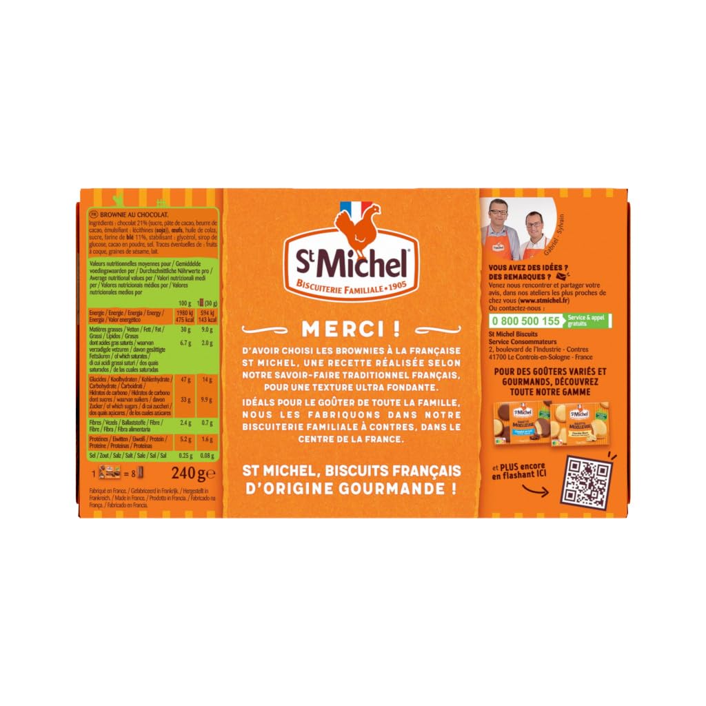 st-michel-mini-brownies-au-chocolat-individuels-8-sachets-240g image 2