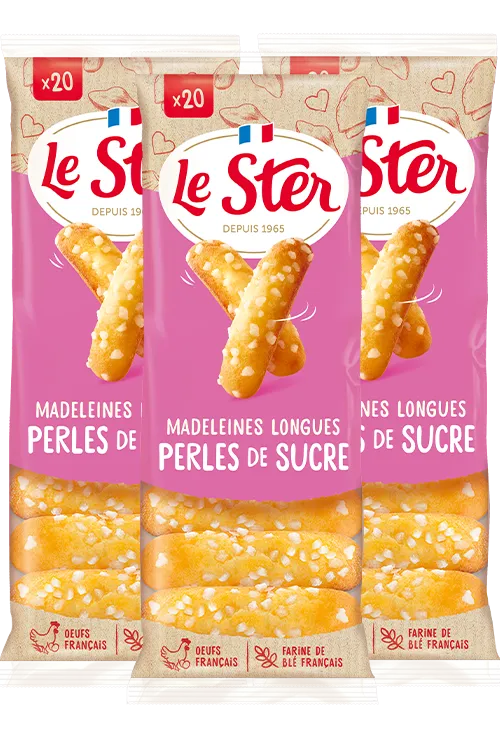 le-ster-le-p-tissier-madeleines-longues-perles-de-sucre-lot-de-3-x-20 image 1